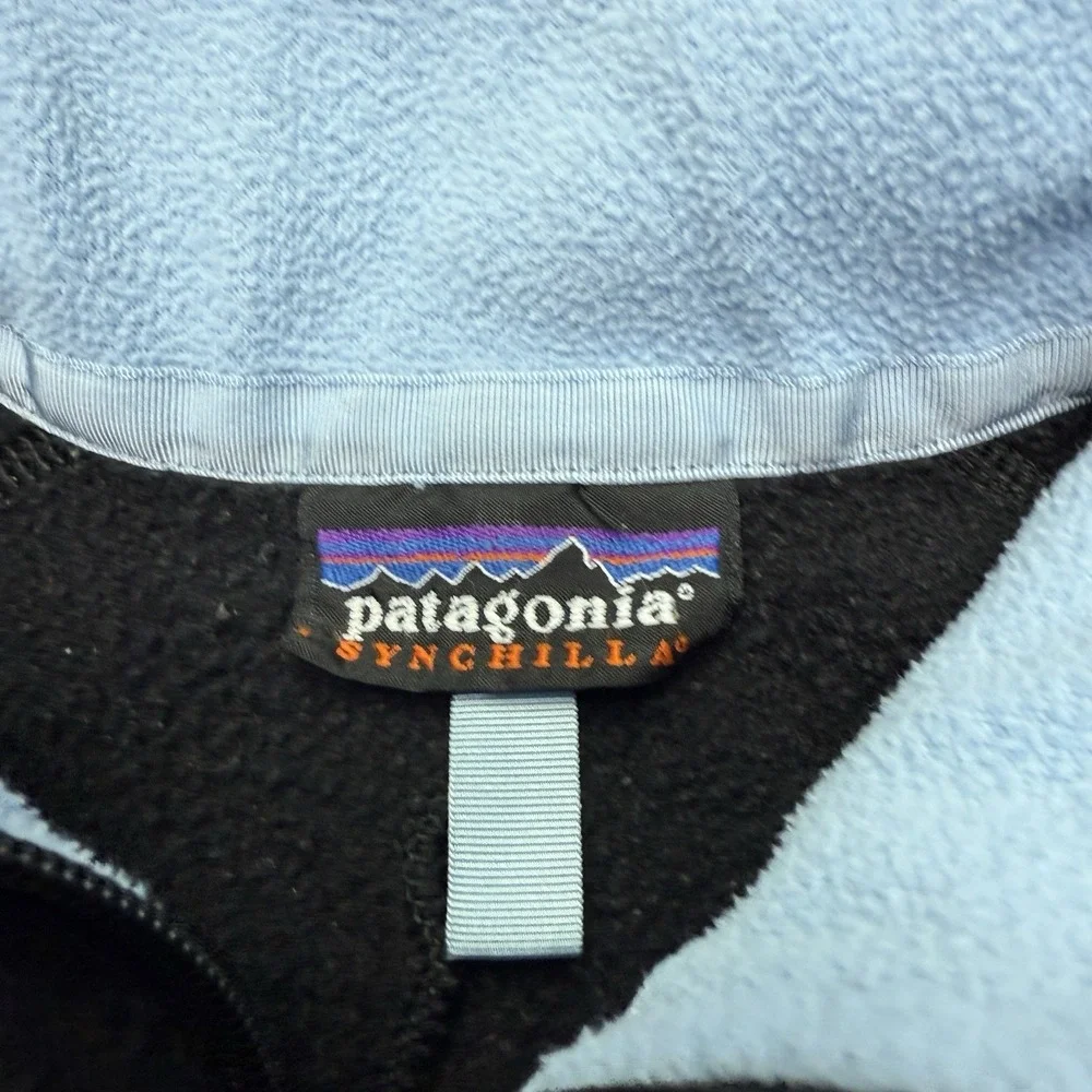 Patagonia Womens‎ Flyer Full Zip Fleece Vest Size Large Made in USA Hiking Black - Picture 3 of 5